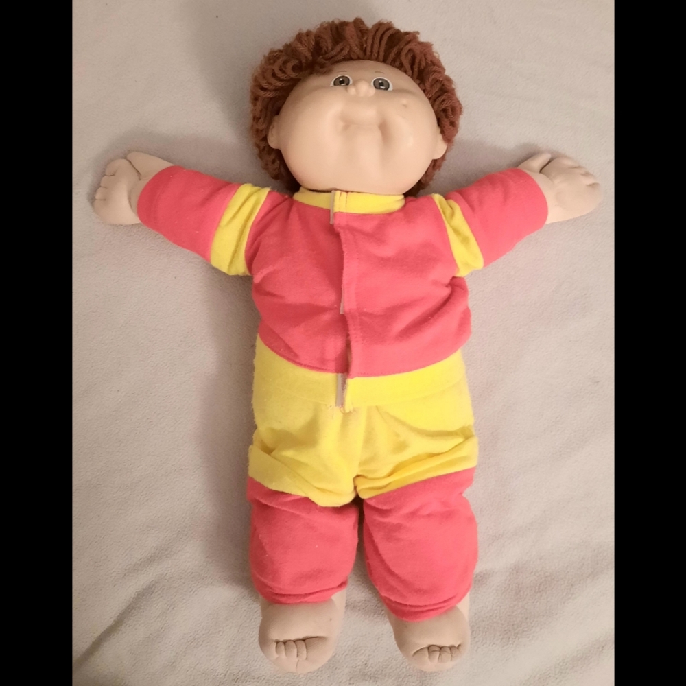 Vintage 1986 Coleco Cabbage Patch Kids Boy Doll w CPK Clothes #8 Head Mold